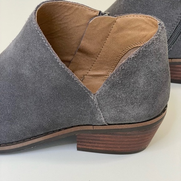 Lucky Brand Frankela Ankle Boot Suede Leather Bootie Greywolf Women’s 6 - Picture 15 of 16